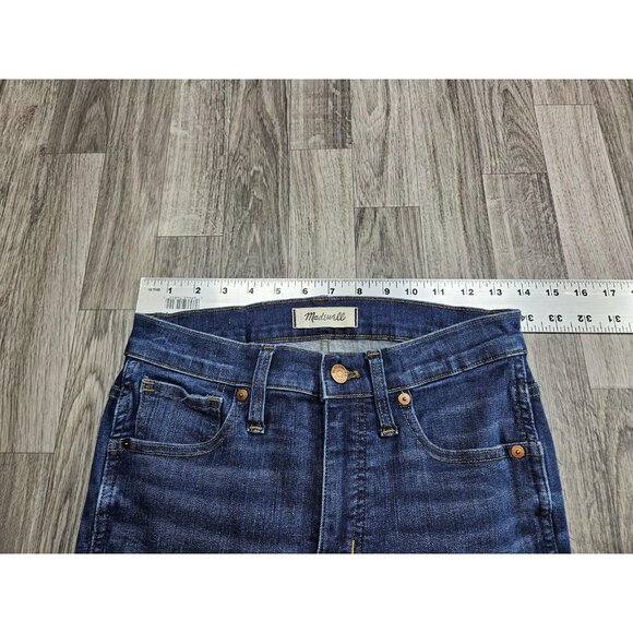 Madewell Jeans Womens 27 Blue High-Rise Skinny Raw Hem Stretch Denim - Picture 10 of 14